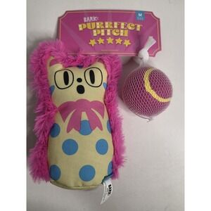 BarkBox PURRFECT PITCH Soft Squeakers BARK BOX Chewy Squeaky Dog Toy Size M NWT
